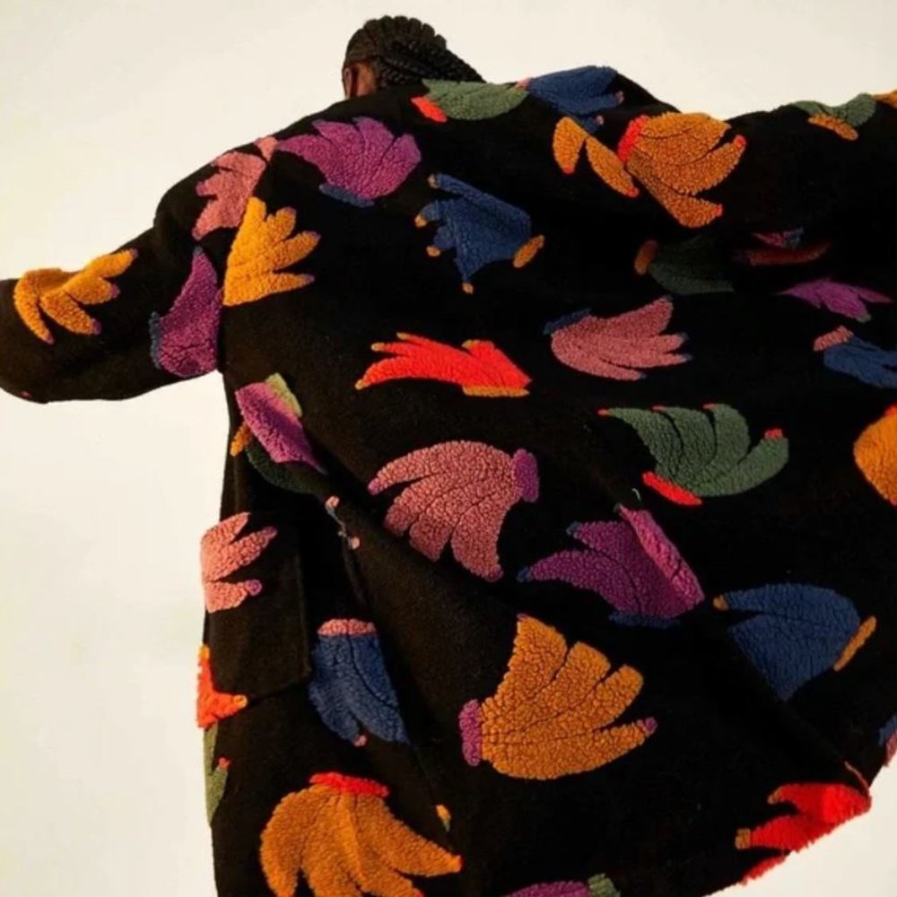 FARM Rio Banangola fleece cardigan jacket NWT size M